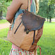 Backpack made of genuine leather, this boho 'Summer day', Backpacks, St. Petersburg,  Фото №1