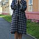 Платье-рубашка "Клетка баклажан". Платья. Елена. Бохо одежда 'Дело вкуса' (elena-delovkusa). Интернет-магазин Ярмарка Мастеров.  Фото №2