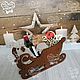 Wooden sleigh with your logo for the new year. Gift wrap. butikpodarkovv. My Livemaster. Фото №4