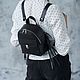 Backpack leather female 'Honey' (Black). Backpacks. DragonBags - Rucksack leather. My Livemaster. Фото №6