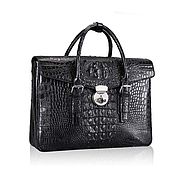 Сумки и аксессуары handmade. Livemaster - original item Men`s briefcase, made of embossed crocodile leather.. Handmade.