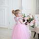 Платье для девочки розовое с кружевом. . vinco desing workshop. Интернет-магазин Ярмарка Мастеров.  Фото №2