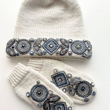 Аксессуары ручной работы. Ярмарка Мастеров - ручная работа Шапка+варежки. Handmade.