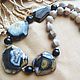 Necklace 'heat Time' (agate, onyx), Necklace, Moscow,  Фото №1
