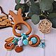 Rodent Eared bunny (rattle, a gift for a newborn baby). Rattles. Masterskaya Zorkinoj Eleny | gryzunki, pogremushki, slingobusy. Интернет-магазин Ярмарка Мастеров.  Фото №2