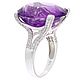 Кольцо аметист (23 ct), цирконы, р.17,0 серебро 925 пробы, Кольца, Хабаровск,  Фото №1