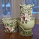 Pink lilies - a vase for fresh flowers. Vases. Elena Zaychenko - Lenzay Ceramics. My Livemaster. Фото №5
