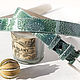 A leather belt embossed Mint, Straps, Ivanovo,  Фото №1