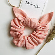 Украшения handmade. Livemaster - original item Fabric volume elastic band for peach-colored hair. Handmade.
