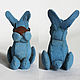 Soft toy, forget-me-not hare, felt toy, small toy. Stuffed Toys. izergil. My Livemaster. Фото №4