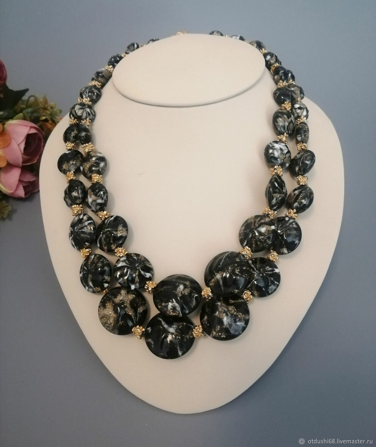 Винтаж: Винтажные Бусы .Чешская Бижутерия купить в интернет-магазине ...