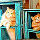 Картина с котом Хитрый Рыжик маслом на холсте. Картины. Ольга Гончарова Картины счастья. Ярмарка Мастеров.  Фото №5