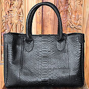 Сумки и аксессуары handmade. Livemaster - original item Shopper bag: made of python ESTRELLA leather. Handmade.