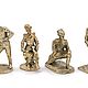 Soldiers figurines, 19th century, brass, 7-8 cm, Figurine, Moscow,  Фото №1