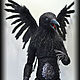 Jointed doll: Raven anthropomorph, Furry, Author's doll, Ball-jointed doll, Kameshkovo,  Фото №1