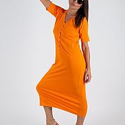 Одежда handmade. Livemaster - original item Summer Jersey Dress, Sports Dress -DR0906TR. Handmade.