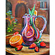 Painting fruit and jug 'Fruit Paradise' still life, Pictures, Rostov-on-Don,  Фото №1