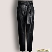 Одежда handmade. Livemaster - original item Viviana trousers made of genuine suede/leather (any color). Handmade.
