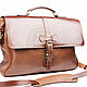 Men's leather briefcase 'Oxford' brown, Men\'s bag, St. Petersburg,  Фото №1