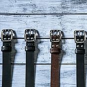 Аксессуары handmade. Livemaster - original item Brutal leather belts for jeans with stainless steel buckle!. Handmade.
