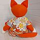 Кот. Рыжий кот. Котик. Мягкий кот. Интерьерная кукла. Куклы и игрушки. Ярмарка Мастеров.  Фото №5