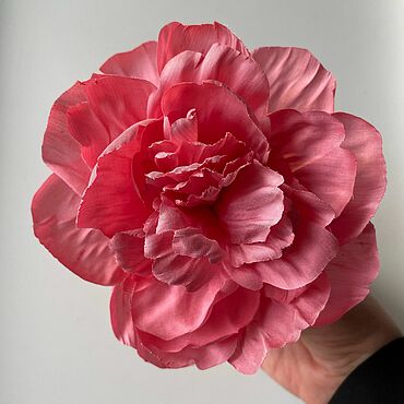Украшения ручной работы. Ярмарка Мастеров - ручная работа Пион из шёлка. Handmade.