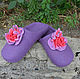 Slippers-flip flops felt'Violet' slip. Slippers. Nadia I (Magic wool). Online shopping on My Livemaster.  Фото №2