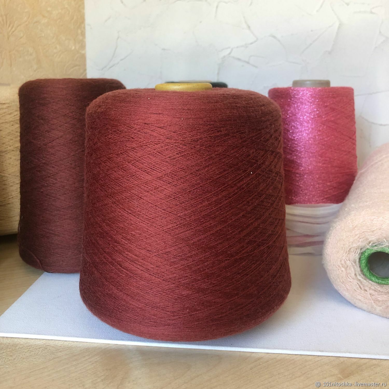 100% меринос экстрафайн Biella Yarn art Victoria пряж бордовый в ...
