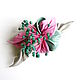 Order Brooch Flower with Stamens Ice Cream Mint Pink Ice Cream. De-Si-Re. Livemaster. . Brooches Фото №3