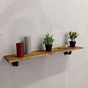 Для дома и интерьера handmade. Livemaster - original item Copy of Copy of Industrial style wall shelf made of wood and pipes.. Handmade.