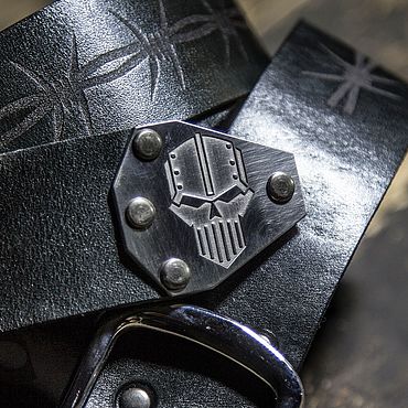 Аксессуары ручной работы. Ярмарка Мастеров - ручная работа Кожаный ремень Warhammer 40000 Железные Воины. Handmade.