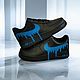 Кастомные кроссовки черные nike  AF1, унисекс, ручная роспись. Кроссовки. O-Go-Art.Кастомизация одежды и обуви. Ярмарка Мастеров.  Фото №8