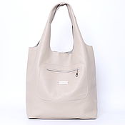 Сумки и аксессуары handmade. Livemaster - original item Bag Beige Leather Bag Bag String Bag T-shirt Shopper Cream. Handmade.