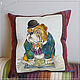 'English Bulldog' Pillow - batik. Pictures. Handmade studio - Anna Aleskovskaya. My Livemaster. Фото №4