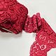  Stretch scarlet lace. Lace. AVS -dressshop. Online shopping on My Livemaster.  Фото №2