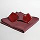 Exclusive glass tie butterfly handkerchief Burgundy Charmel Pasha, Ties, Moscow,  Фото №1