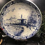 Винтаж handmade. Livemaster - original item Porcelain plate 