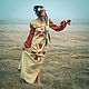 Длинное льняное этно-платье вечернее платье «Shamanica». Платья. mongolia. Ярмарка Мастеров.  Фото №4