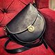 Сумка crossbody из чёрной кожи через плечо, Сумка через плечо, Переславль-Залесский,  Фото №1