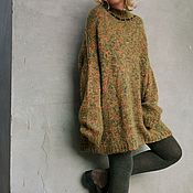 Одежда handmade. Livemaster - original item Mohair Sweater Long Mini Dress Warm Knitted. Handmade.
