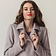 Куртка-косуха демисезонная look 1255 (серо-сиреневый). Пиджаки. Дарья (LadyLook). Ярмарка Мастеров.  Фото №4
