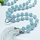 Order Sautoir with aquamarine and adular 'Whisper of morning mists». Magical Beauty Gems. Livemaster. . Necklace Фото №3