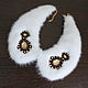 White collar necklace with fur white mink fur collar, Collars, Bratsk,  Фото №1