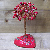 Сувениры и подарки handmade. Livemaster - original item Coral tree on a heart with a name inscription. Handmade.