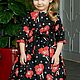 Children's dress with petticoat ' Red poppies', Childrens Dress, Moscow,  Фото №1