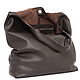 Bag Bag leather brown Bag String Bag T shirt medium chocolate, Sacks, Moscow,  Фото №1