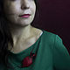 Brooch of the skin Rosehip. Brooches. medwedkoLeather. Online shopping on My Livemaster.  Фото №2