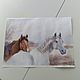 Watercolor painting ash October (red ash horse couple). Pictures. Pastelena. My Livemaster. Фото №5