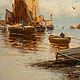 Винтаж: Картина «Морской Пейзаж». Картины винтажные. Антиквариат и Винтаж. Ярмарка Мастеров.  Фото №5