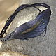 Leather cord-hair decoration 'Feather', Scrunchy, Chernomorskoe,  Фото №1